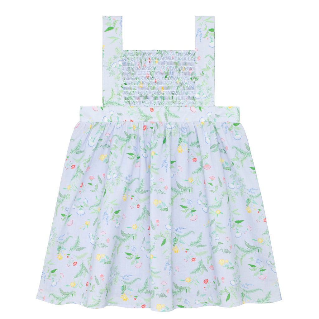 Girls Bay Lavender Smocked Bib Dress