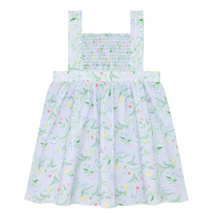 Girls Bay Lavender Smocked Bib Dress