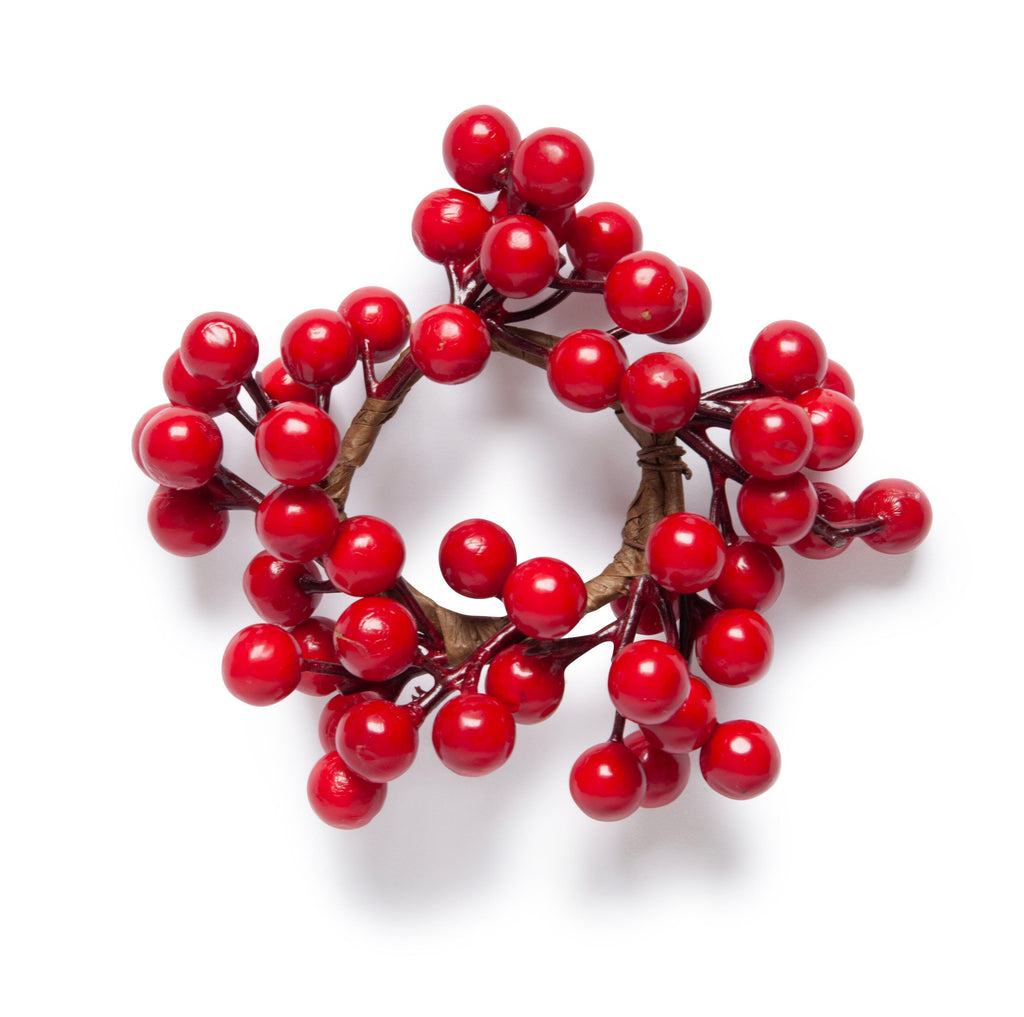 Red Berry Napkin Rings (4) Christmas Trumpet Chefanie