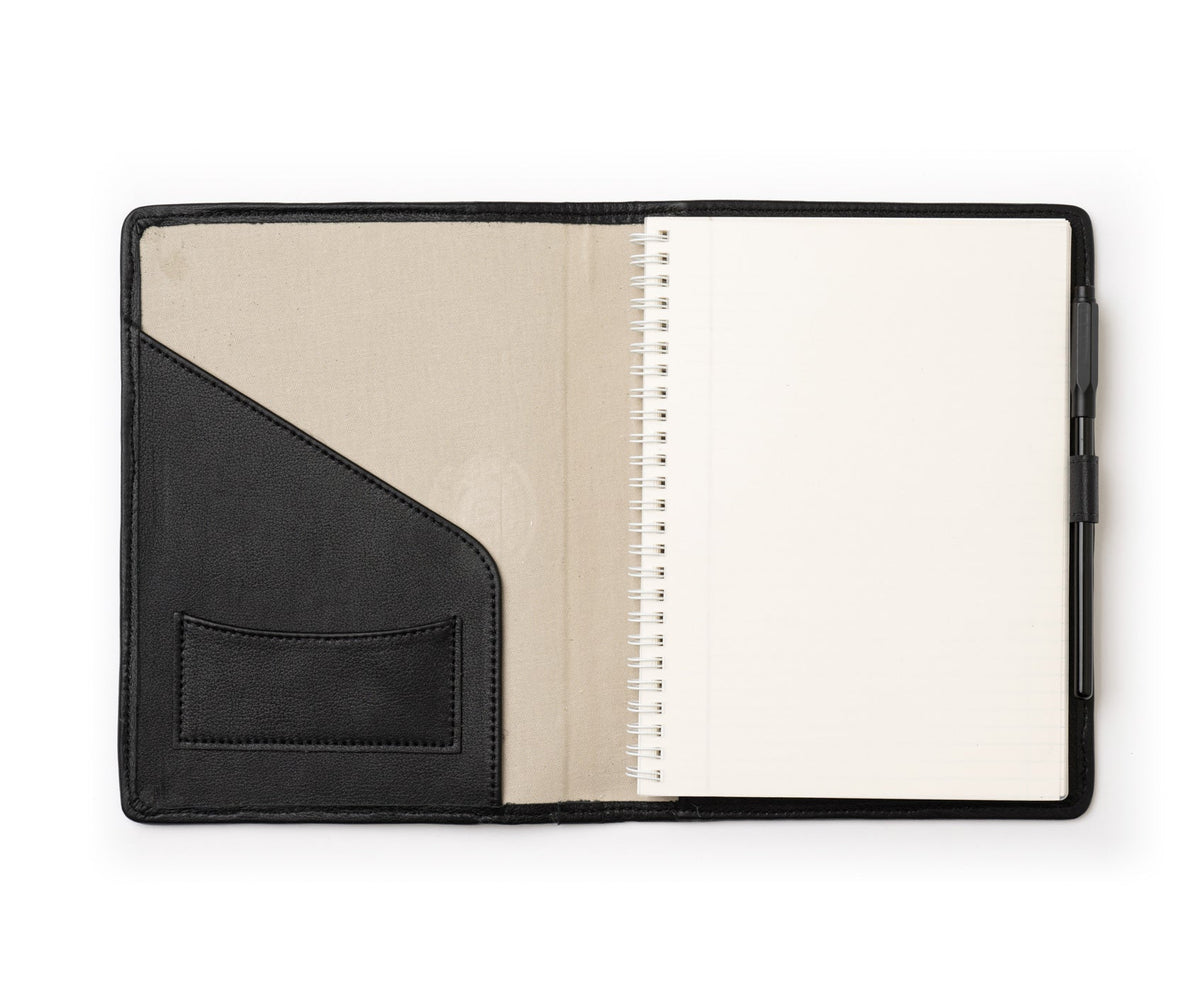 Refillable Journal | Vintage Black Leather