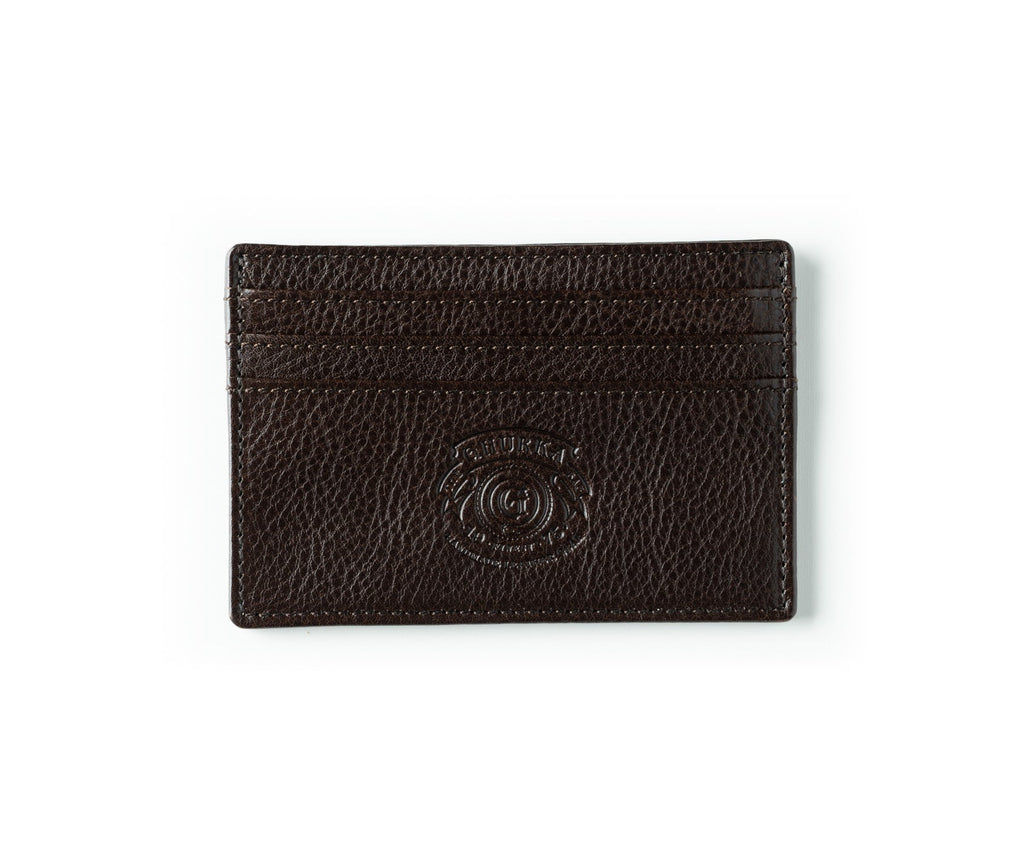 Slim Credit Card Case No. 204 in Vintage Walnut Leather