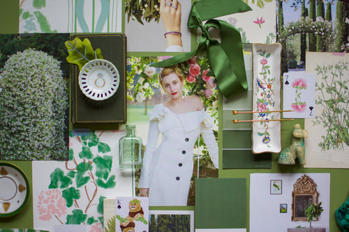 Lush Gardens Full of Pink Blooms and Leafy Greens Are Our May Mood Board Inspiration