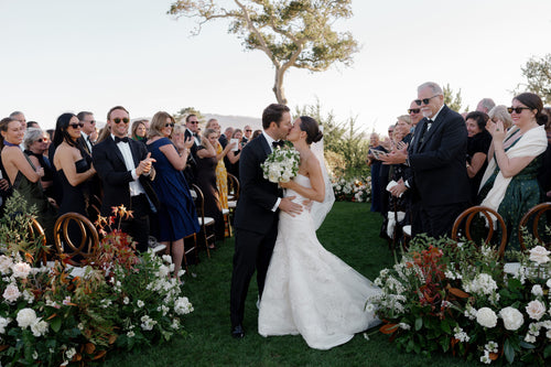Over The Moon Merchandising Associate Emmie McKiernan Wore Alexandra Pijut and Vera Wang During Her Pebble Beach Wedding Weekend