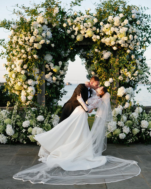 This Bride’s Famous Wedding Planner Uncle Brought Her Rhode Island Nuptials to Life with a Custom Toile
