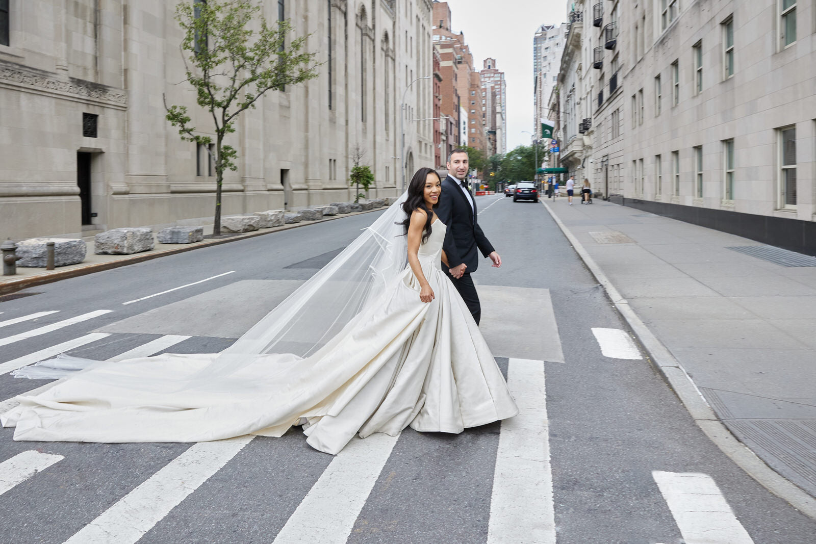 The Bride's Friend Zac Posen Created a Couture Ball Gown For Her New York City Wedding