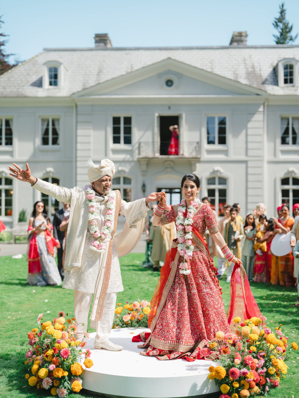 This Couple’s Wedding Day Included Both Indian and Western Ceremonies at Bloedel Reserve