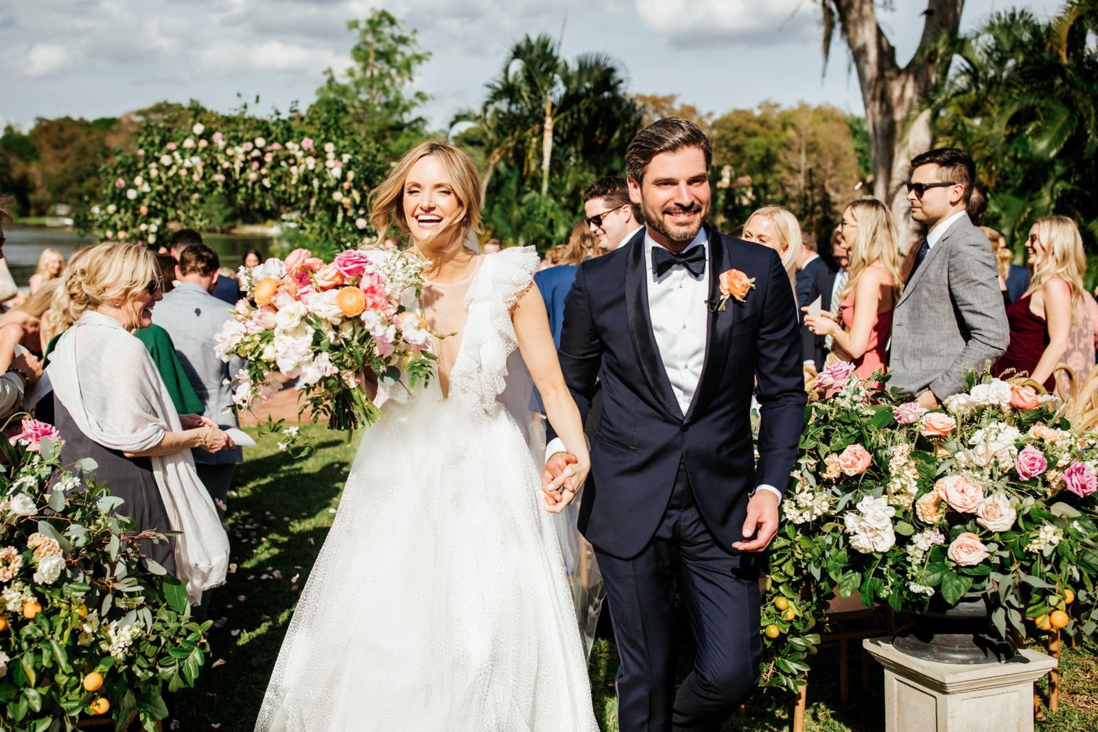 A Lively Lake-Front Garden Party Wedding in Winter Park