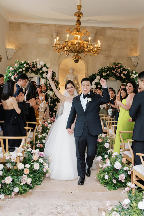 The Bride Wore Vera Wang, Andrew Kwon, and De Beers Down The Aisle at Château de Villette
