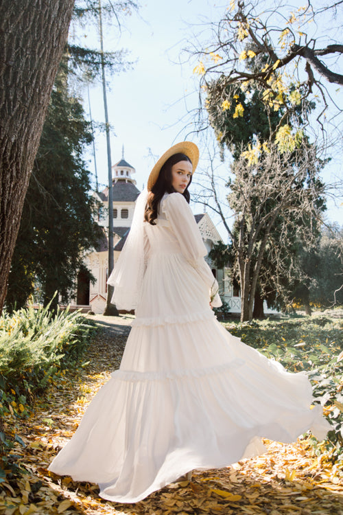Now You Can Fantasize About Marrying Timothée Chalamet in a <i>Little Women</i>-Inspired Wedding Dress