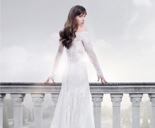 Get A Peek At Anastasia Steele’s Wedding Dress in the Fifty Shades Freed Trailer