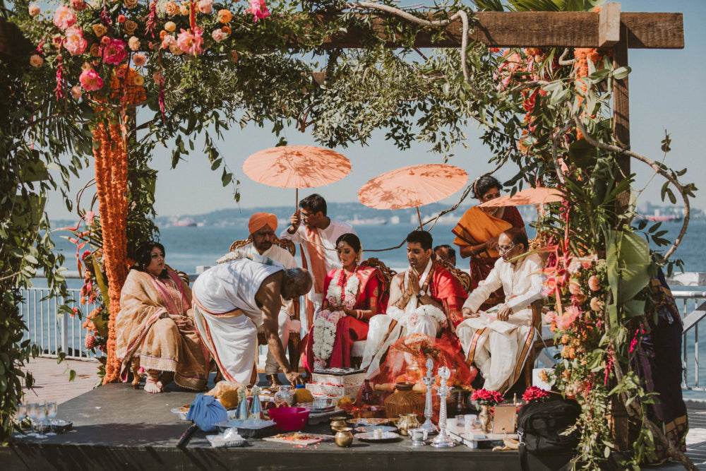 Indian Traditions Melded with a Couple's Brooklyn Vibe at This Warehouse Wedding in Red Hook