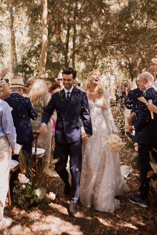 Gigi & Olive Founder Georgie Le Roux and Menswear Buyer Hugo Gateley's English Summer Countryside Wedding