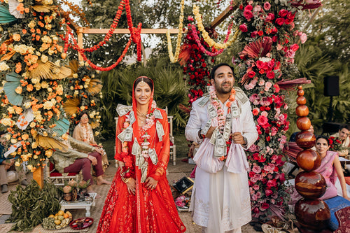 A Lively Multi-Day Destination Wedding Weekend in Playa del Carmen With Indian and Spiritual Ceremonies
