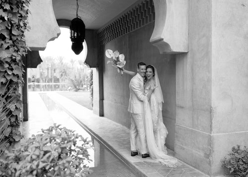 Jessica Stroup Wed in Marrakech Wearing a Monvieve Veil That Was Made on The Same Loom as Grace Kelly's