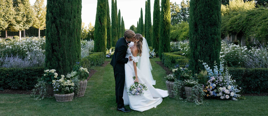 Maggie Varvel Wore Oscar de la Renta to Marry Derek Vincent at Her Family’s Home in Provence