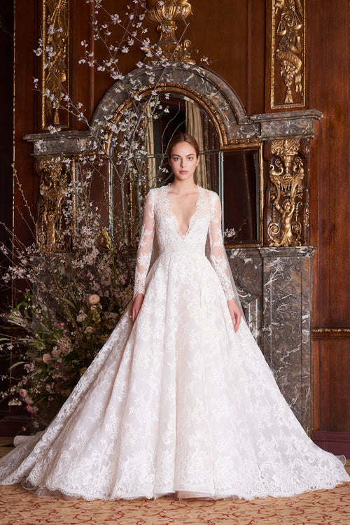 Monique Lhuillier’s Spring 2019 Bridal Collection Includes a Dress Made for Meghan Markle