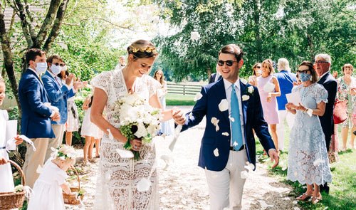 These Newlyweds Exited Their Micro-Wedding Ceremony in Millbrook to the Tune of "Mrs. Robinson"