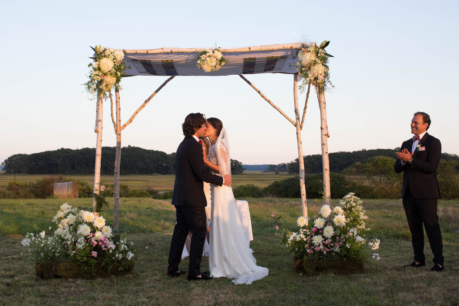 A Celebration At A Bride’s Childhood Home in Massachusetts