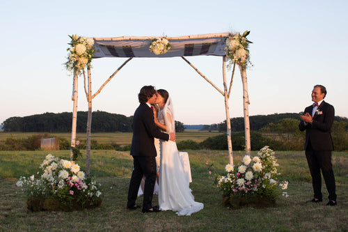 A Celebration At A Bride’s Childhood Home in Massachusetts