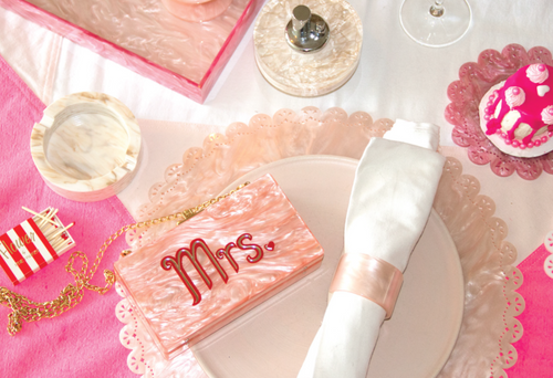 The Edie Parker 2020 Bridal Collection Has Everything For a Modern Wedding—From Clutches to Cake Doilies