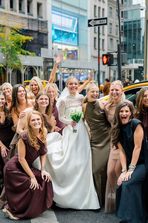 A Shopping Guide to Winter Bridesmaid Dresses in Every Color Palette