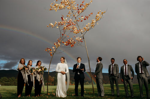 A Rainbow Illuminated the Sky at this Outdoor Wedding in Vermont