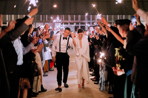 The Groom Had a Touching First Look with His Daughter at This Minimalistic Wedding in Texas