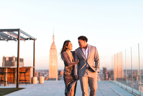 This Couple Did an NYC Engagement Shoot Before Their California Wedding