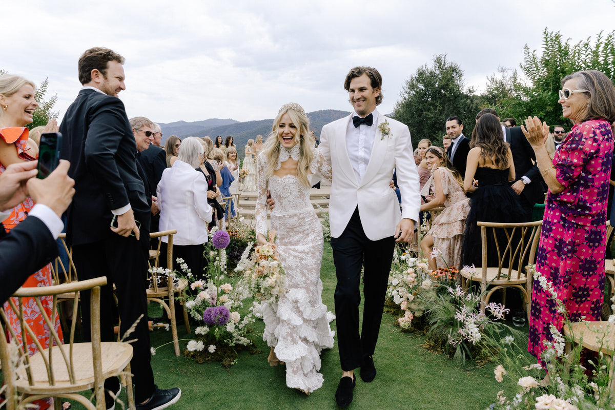 V. Chapman Owner Victoria Salisbury Designed Her and Her Bridesmaids' Dresses for Her Wedding in California