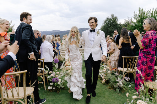 V. Chapman Owner Victoria Salisbury Designed Her and Her Bridesmaids' Dresses for Her Wedding in California