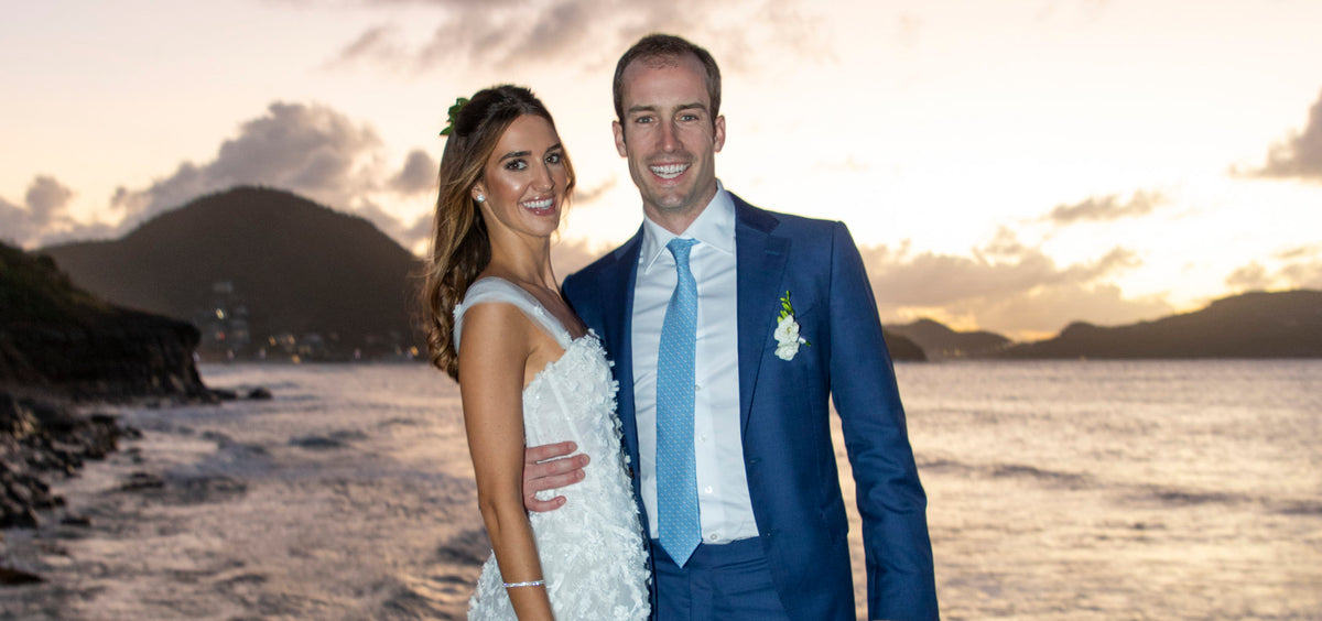 Bougainvillea Hung From the Ceiling at This OTM-Styled Bride's Colorful and Lush Reception in St. Barths