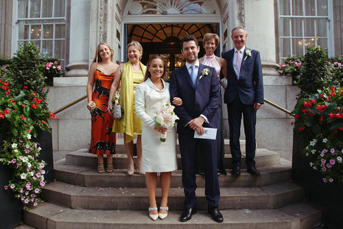 The Bride Wore Her Mother's Wedding Suit to Her Ceremony at the Chelsea Registry Office