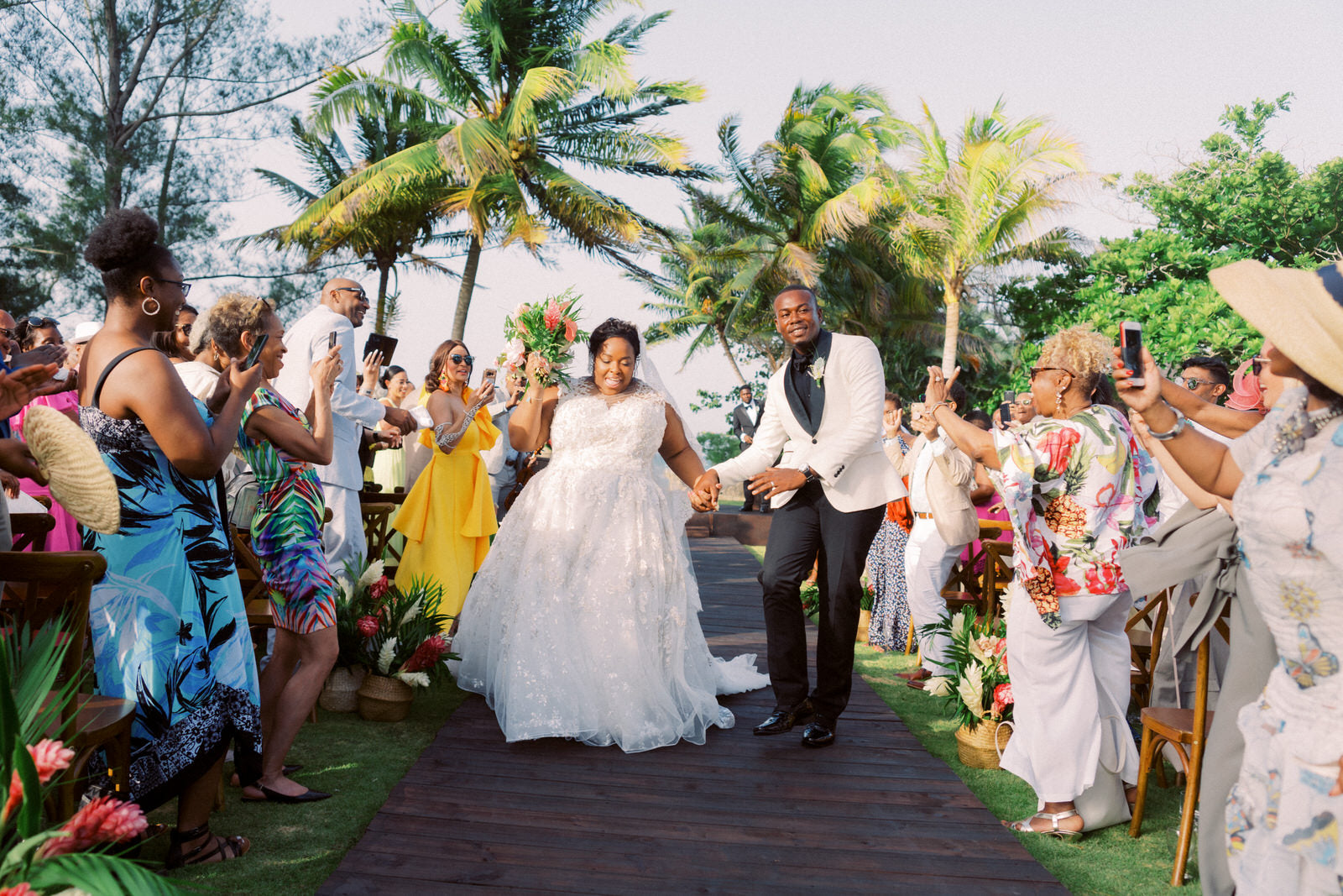 After Jumping the Broom, This Couple Had a Second Line to Their Reception in Jamaica