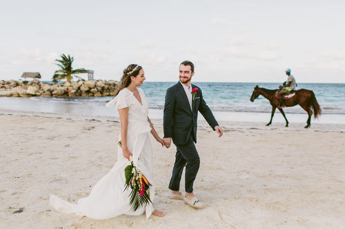 A Wes Anderson-Inspired Beach Wedding in Jamaica