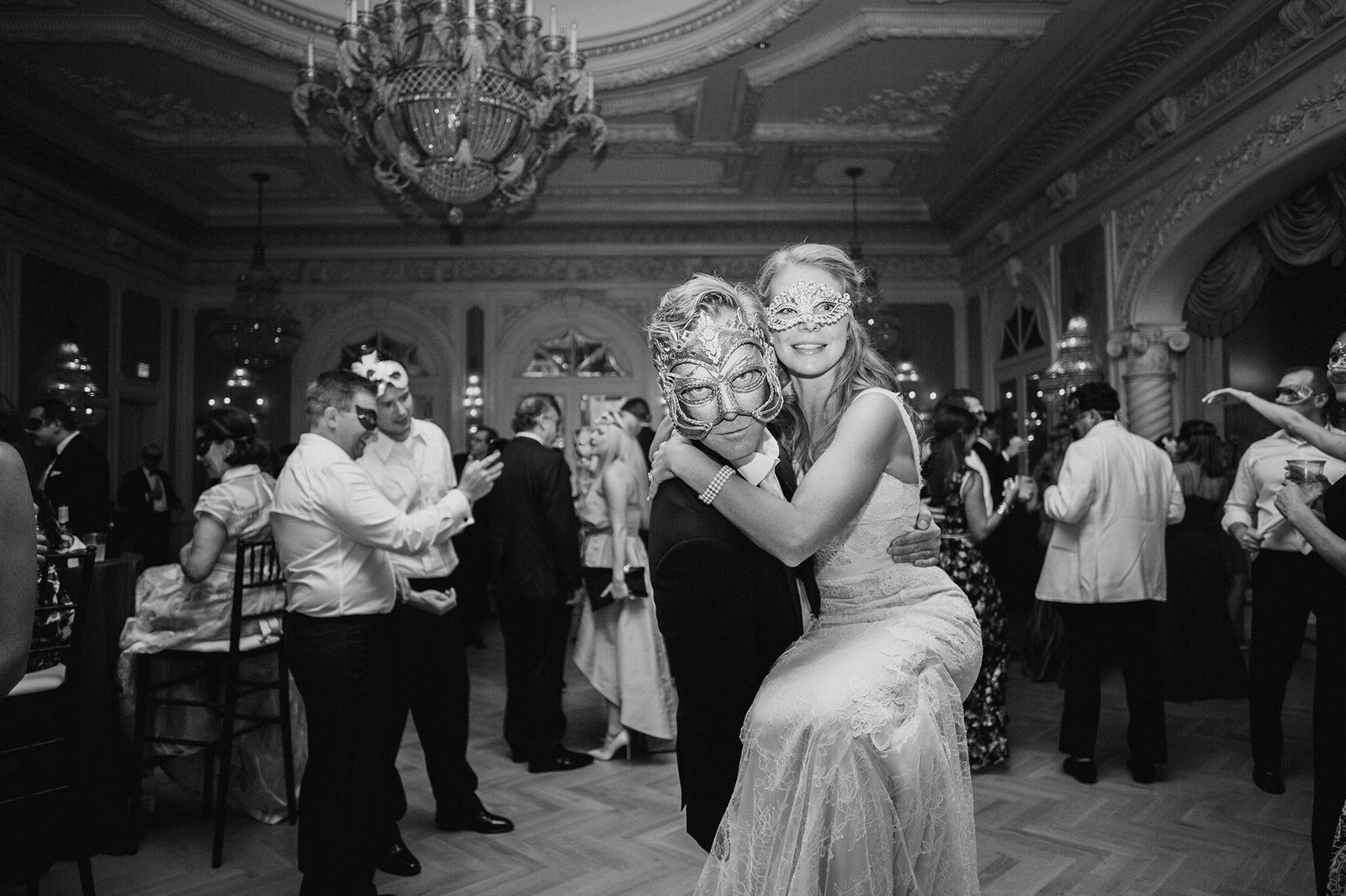 A Second Line Led Everyone into a Masquerade After-Party at This Sea Island Wedding