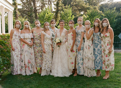 A Romantic Micro-Wedding Under a Floral Arch on the Island of Nantucket