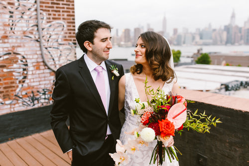 This Bride Wore Lela Rose to Her Autumn Wedding in Brooklyn