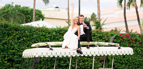 Not Even a Sprained Ankle Could Stop This Groom From Dancing with His Bride at Their Reception in Palm Beach