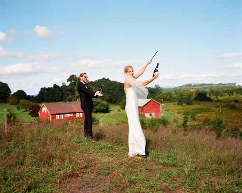 This Laid Back Wedding in Upstate New York Had a Tiki Bar and Bonfire
