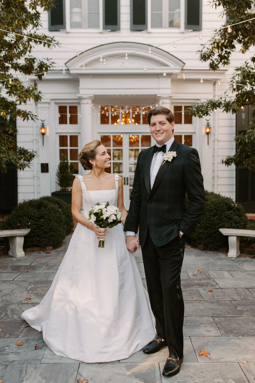 The Bride Wore a Custom Gown Inspired by Princess Diana's Jacques Azagury Dresses to Her Wedding in Charlotte