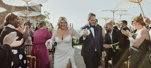 Heather McMahan's Bridal Style Was: "Vegas Showgirl Meets Italian Movie Star Who Has a Weekend House in Tuscany"