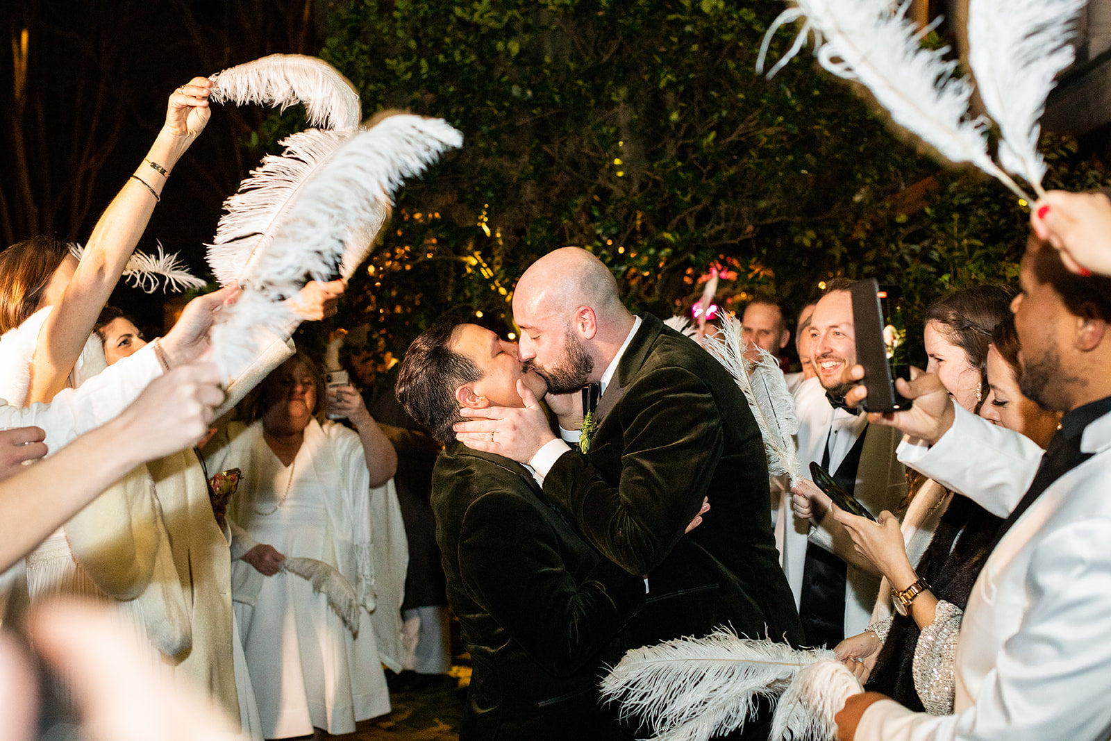These Grooms Asked Everyone to Wear White to Their Charleston Wedding