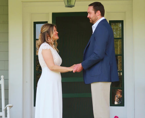 This Couple Had an Intimate Porch Wedding in Westhampton