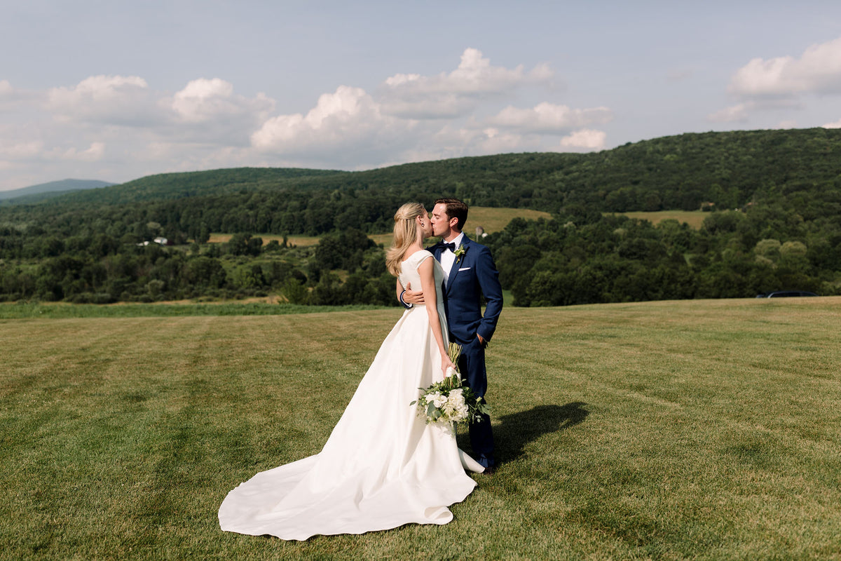 A U.S. Fighter Pilot Danced to "Fly Me to the Moon" with His Bride at Their Wedding in The Hudson Valley