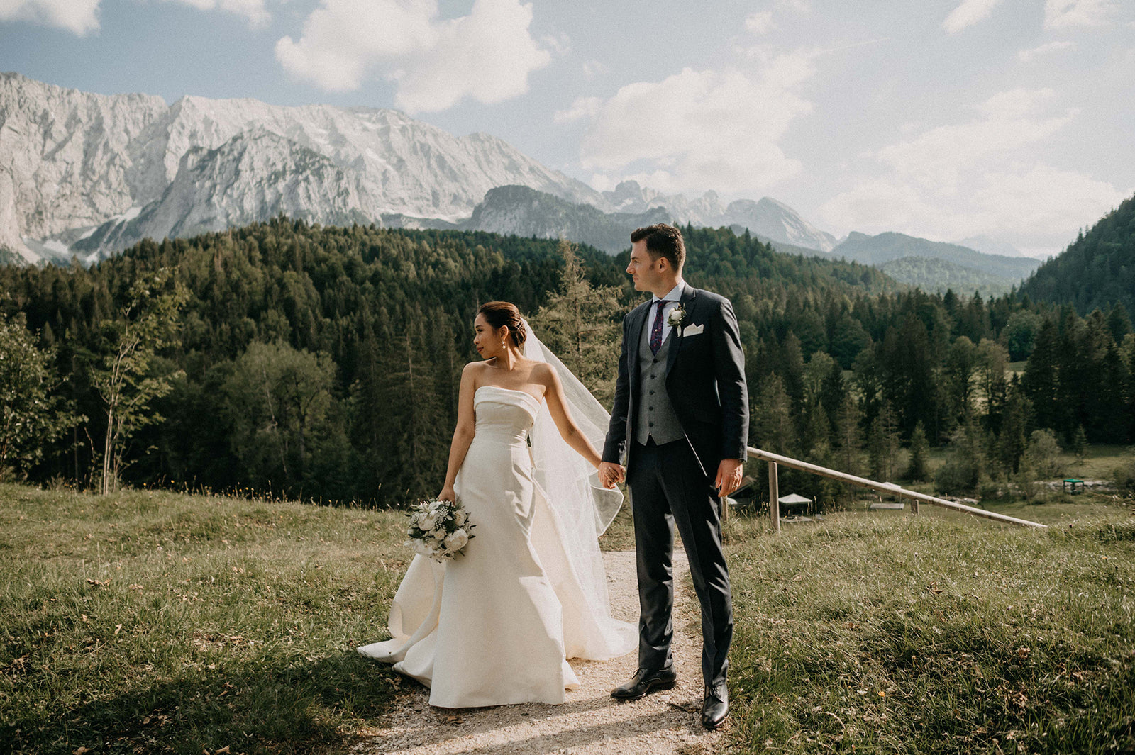 East Meets West at Every Step of This Wedding in the German Alps
