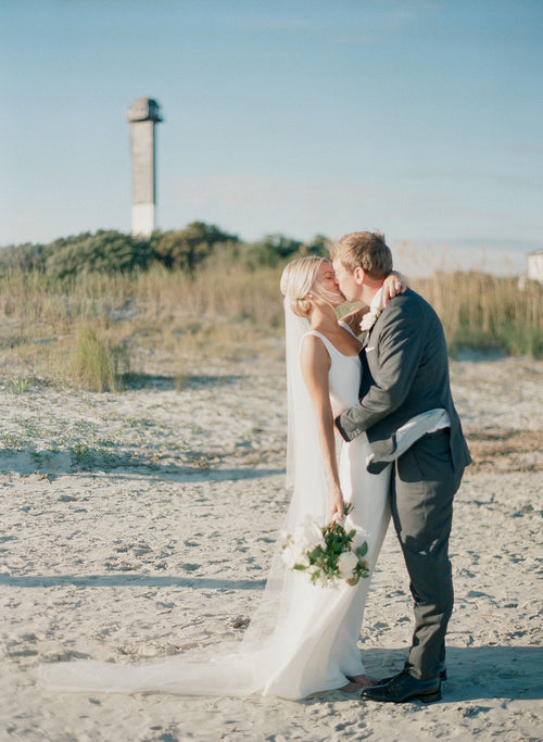 This Bride Wore Alexandra Grecco and Happy Isles to Her Intimate Wedding Reception at the Gibbes Museum of Art