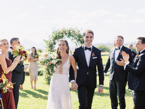 A Herd of Horses was Released the Moment This Couple Kissed at Their Wedding in Jackson