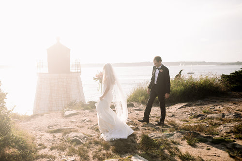 A Summer Wedding at Castle Hill Inn with Tropical Touches