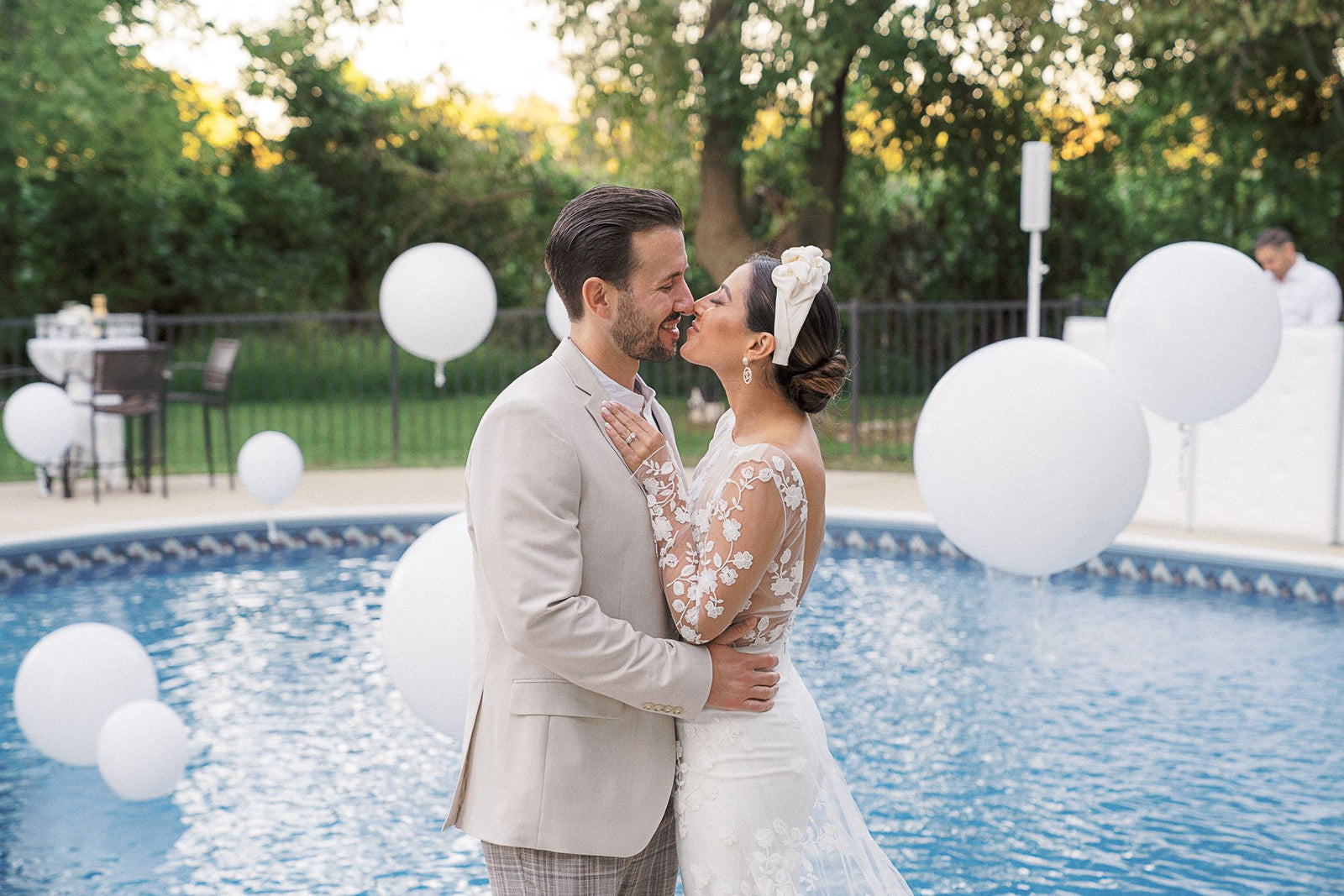 Influencer Lauren Bruno Changed Into a Rime Arodaky Jumpsuit After Her Backyard Ceremony in New Jersey