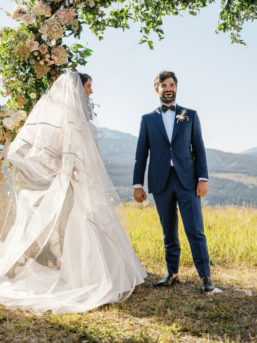 This Couple Had a Catholic-Jewish Ceremony at the Groom's Family's Home in Big Sky Montana